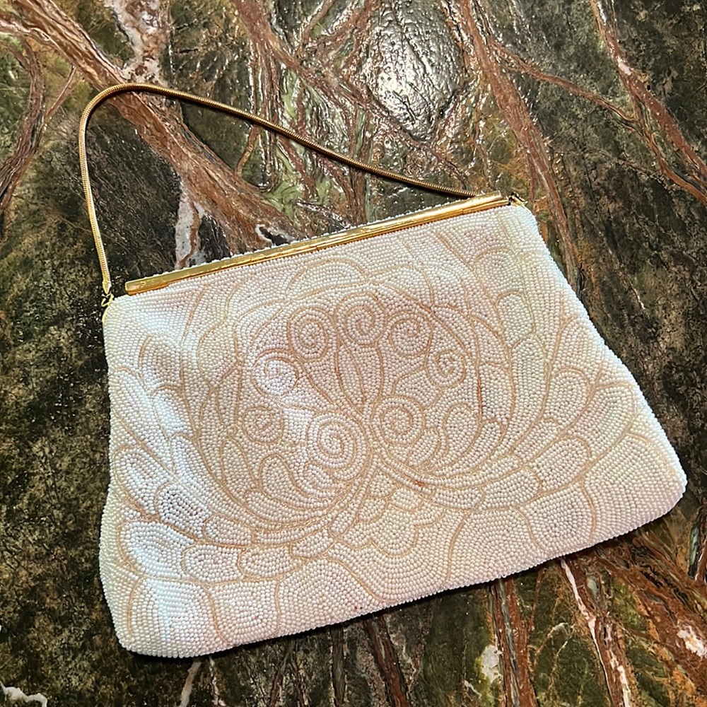 Perfect Vintage Hand Beaded Evening Clutch